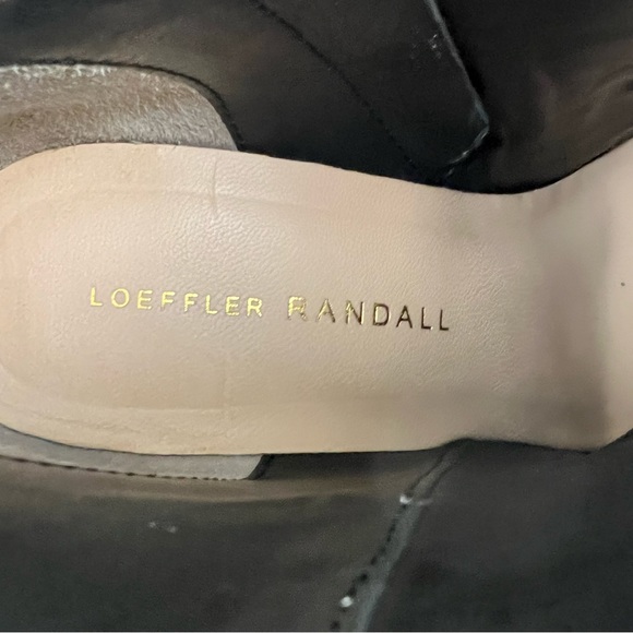 Loeffler Randall Lia Black Ivory Suede Snake Print Block Heel Bootie 6 - Picture 13 of 16